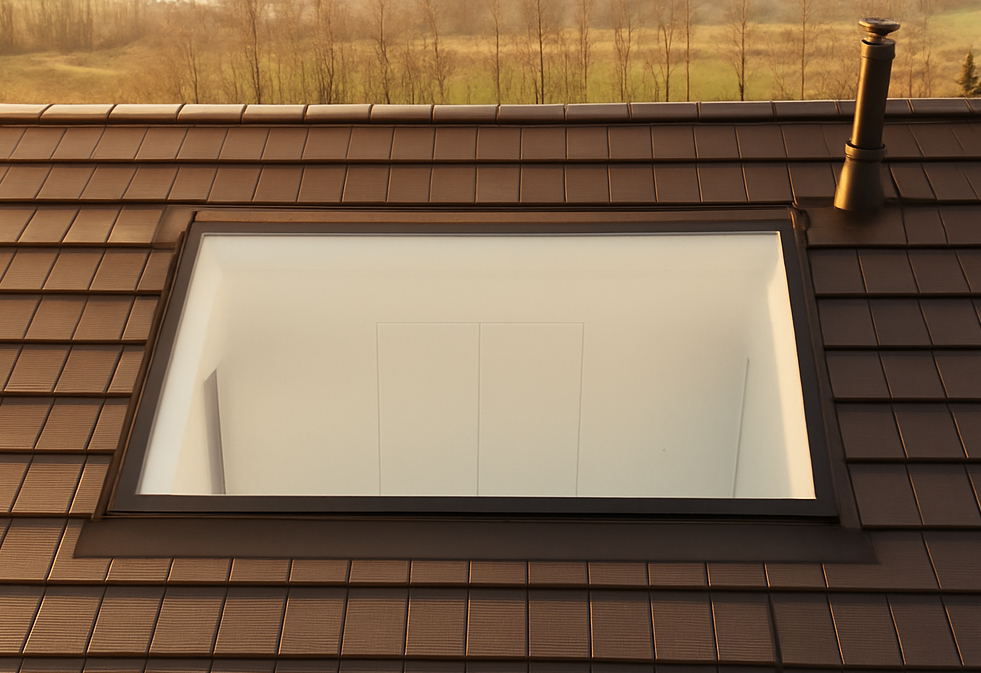 Dachfenster Schrägdach – rahmenlos – feststehend – 3-fach – 600 × 600 mm