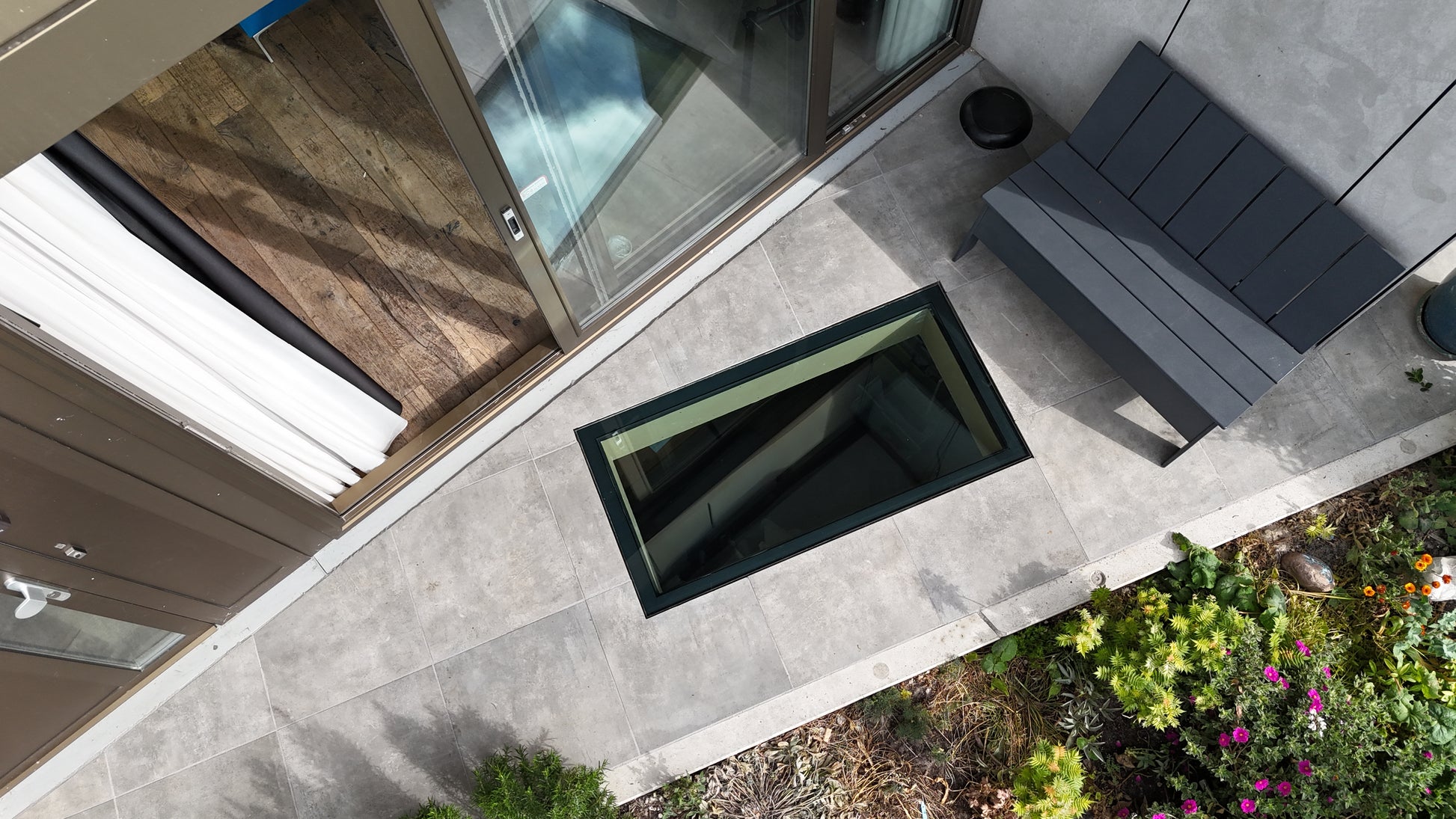 Begehbares Glas – gerahmt – 1000 × 1000 mm