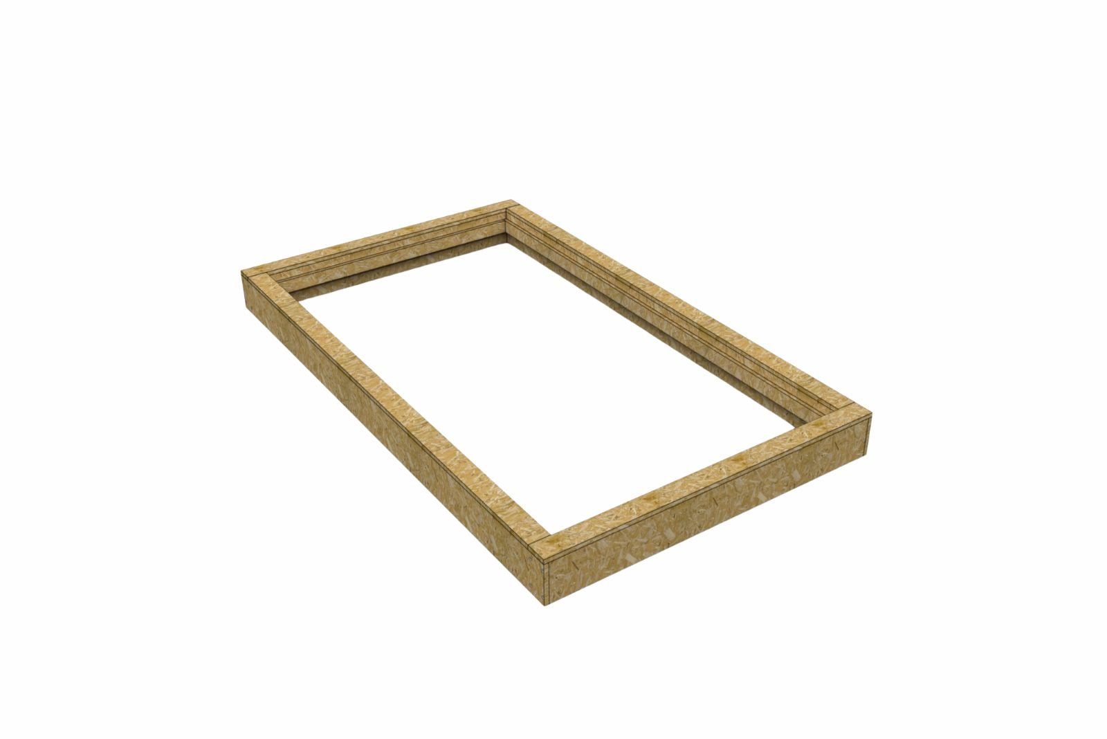 Aufsetzkranz 80 x 250 cm gedämmt OSB für Schrägdach – Anwendungsansicht
