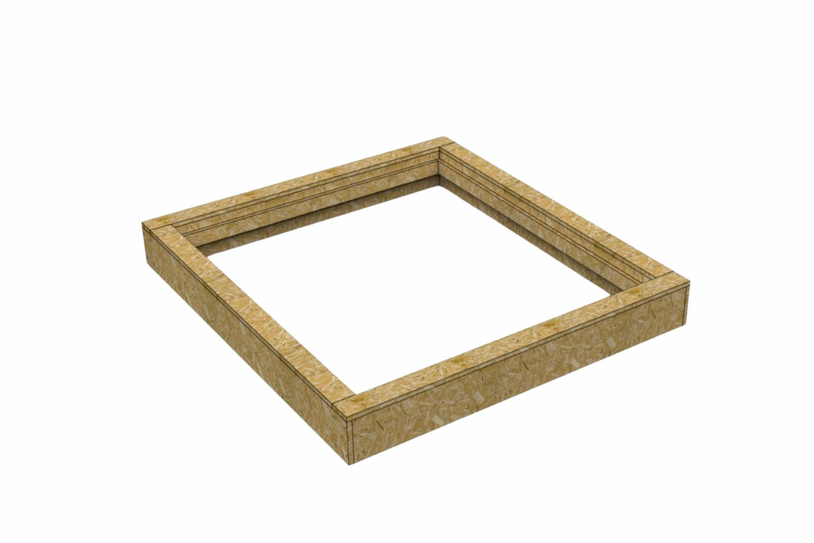 Aufsetzkranz 60 x 60 cm gedämmt OSB für Schrägdach – Anwendungsansicht