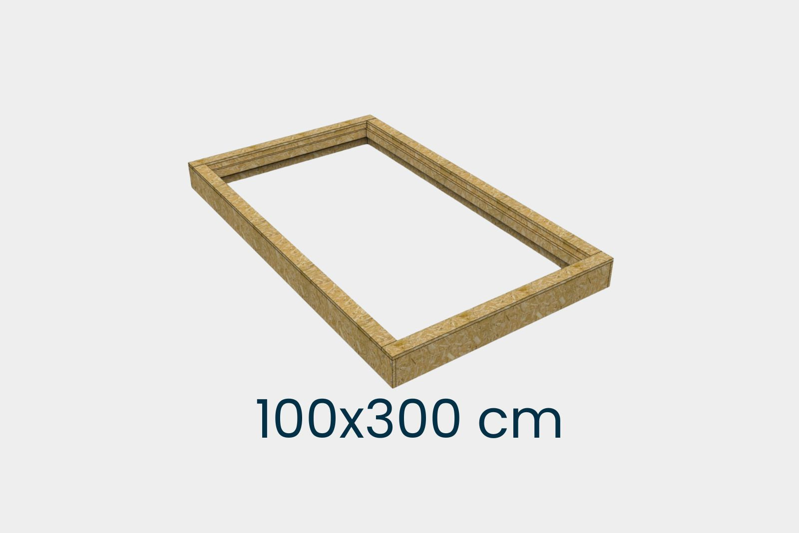 Aufsetzkranz 100 x 300 cm gedämmt OSB für Schrägdach – Produktbild