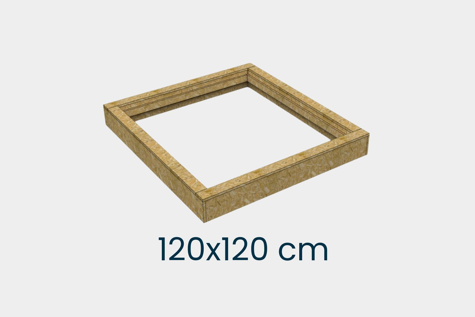 Aufsetzkranz 120 x 120 cm gedämmt Sperrholz für Schrägdach – Produktbild