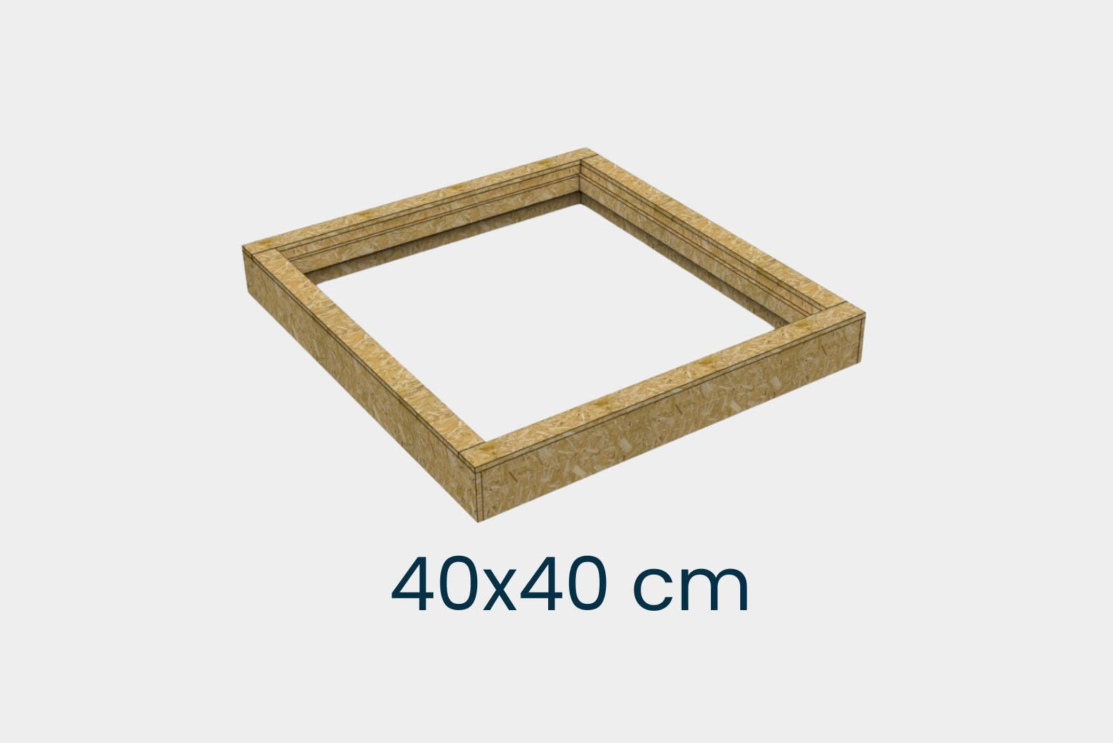 Aufsetzkranz 40 x 40 cm gedämmt OSB für Schrägdach – Produktbild