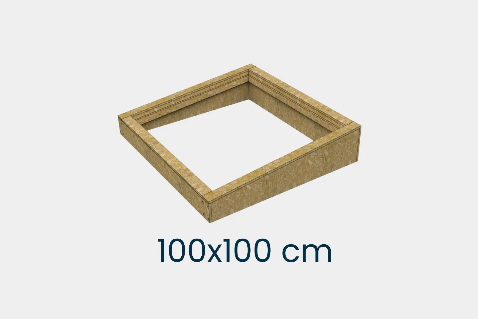 Insulated roof curb 100 x 100 cm OSB for flat roof