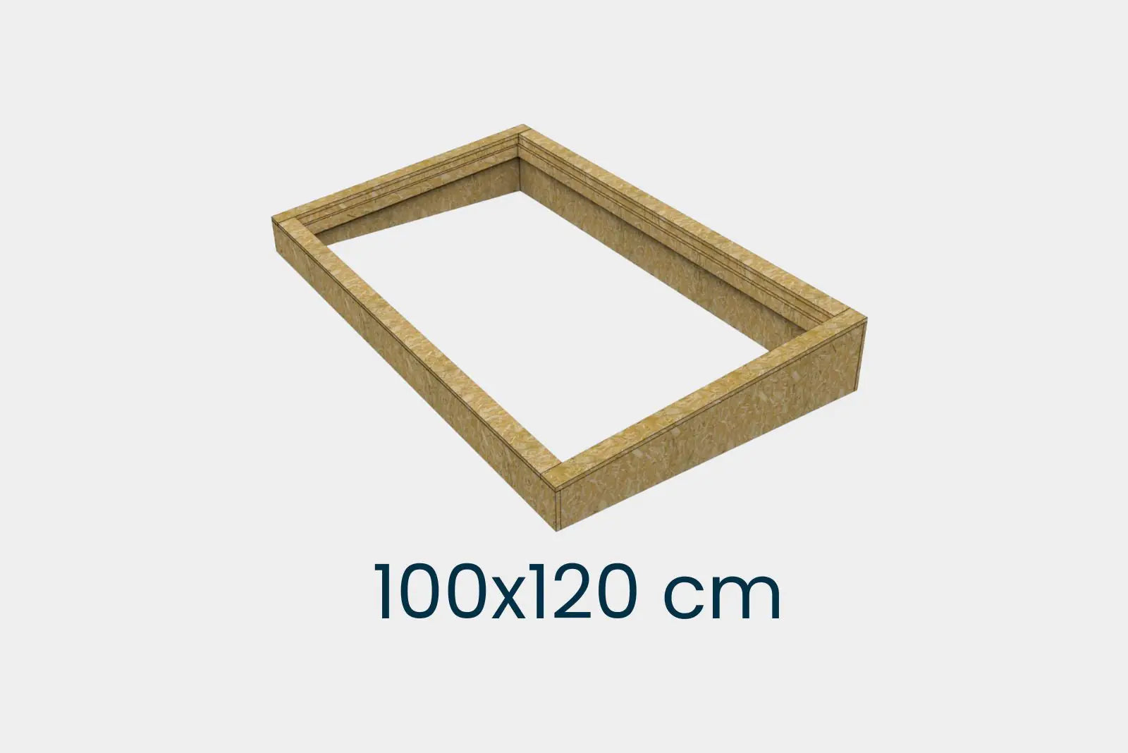 Insulated OSB upstand 100 x 120 cm for flat roof